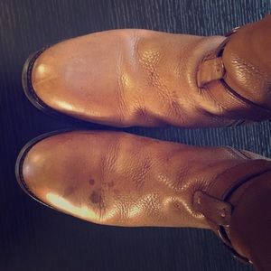 Distressed Tory Burch Riding Boots